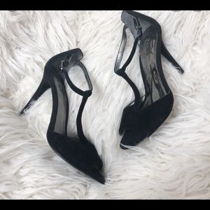SOLD! NEW Carlos by Carlos Santana dream, blk suede, sz 5 1/2, t-strap sandals